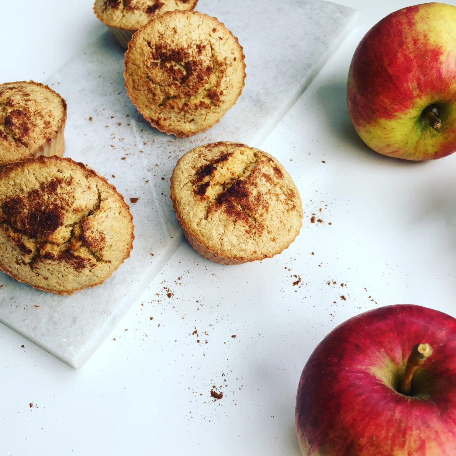 Skønne sunde æble muffins